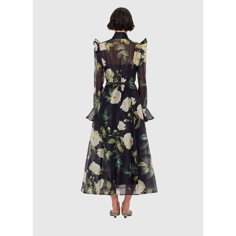 LEO LIN Katrina Butterfly Sleeve Midi Dress image number 1